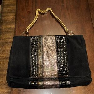 Halston Heritage Women's vintage Bag, Black and Gold